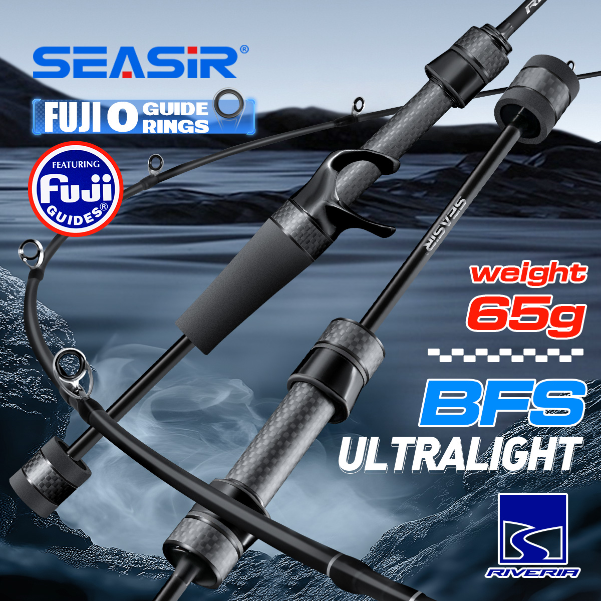 Fishing Rod Surf - Canne à pêche Baitcasting ultralégère Seasir