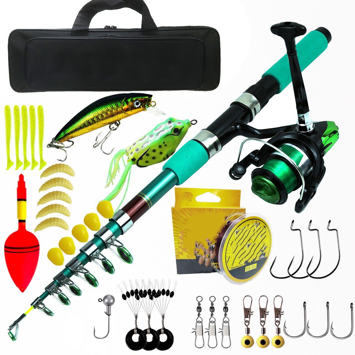 Fishing Rod Combo - Kit Combo Canne à Pêche Télescopique