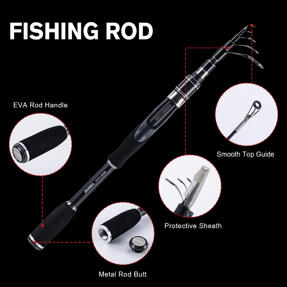 GOTURE-Leurre de pêche de long - Fishing Rod Spinning avis et prix